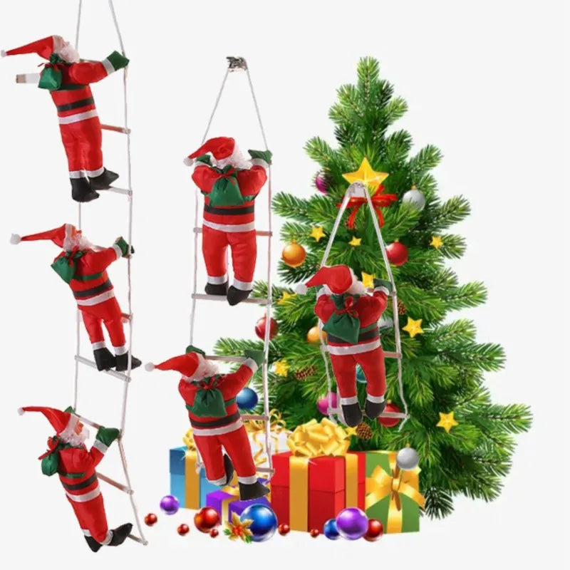 Santa Climbing Ladder Decoration