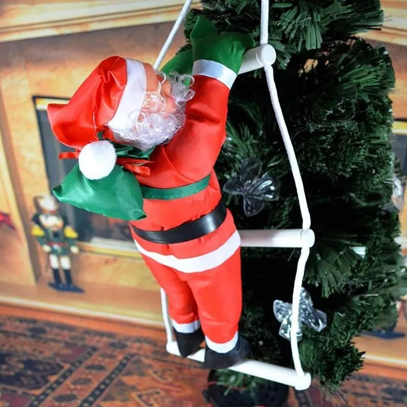 Santa Climbing Ladder Decoration