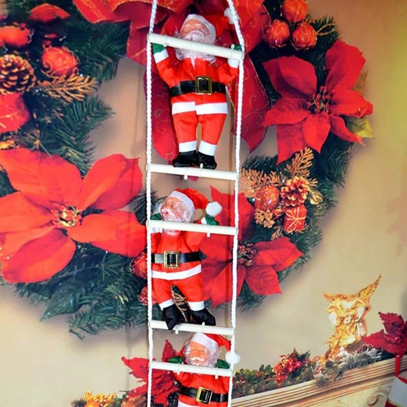 Santa Climbing Ladder Decoration