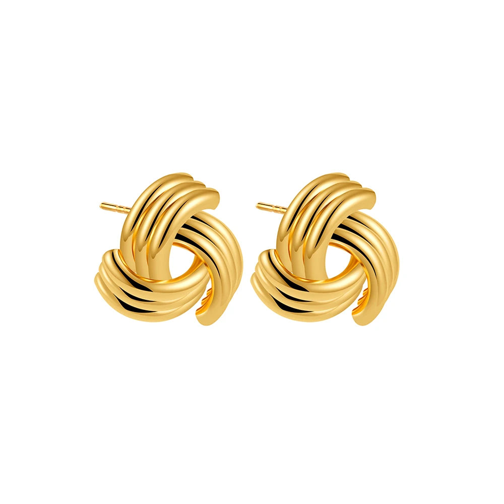 Multilayer Twist Knot Earrings