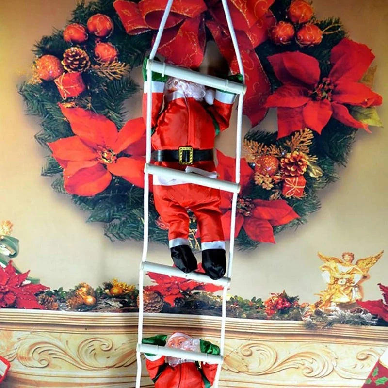 Santa Climbing Ladder Decoration