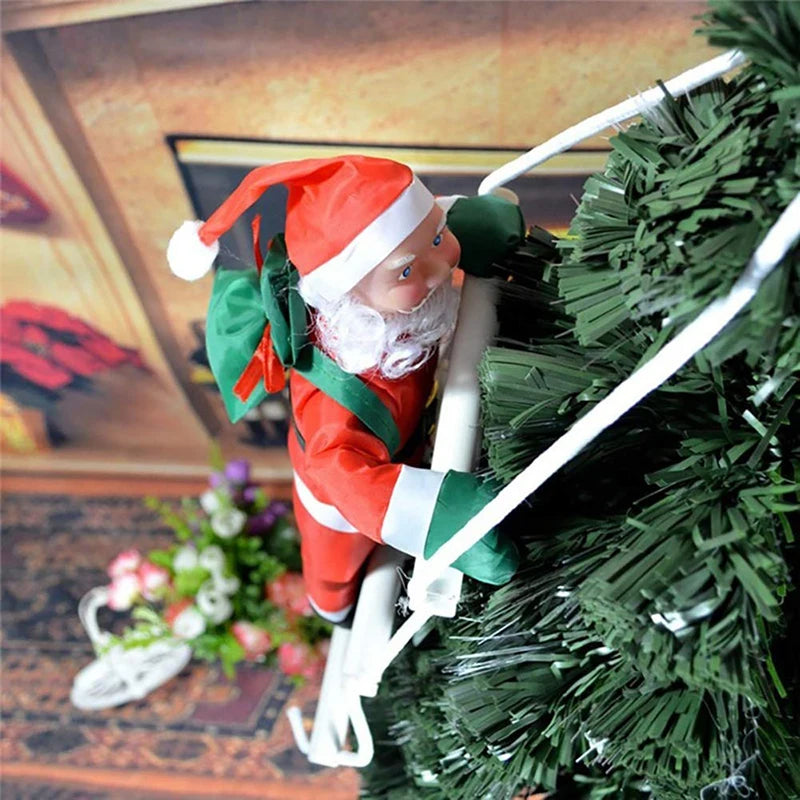 Santa Climbing Ladder Decoration