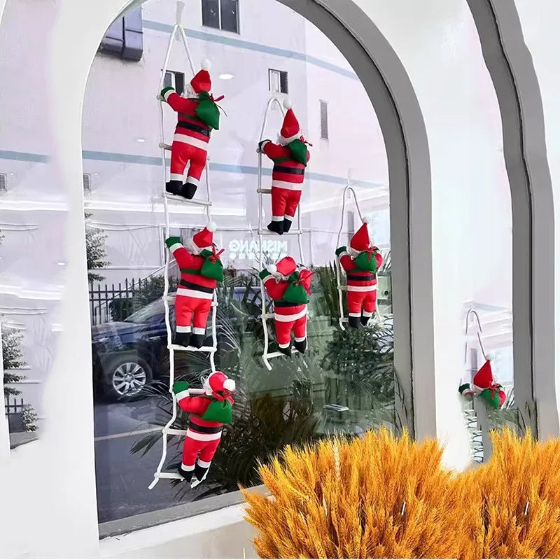 Santa Climbing Ladder Decoration