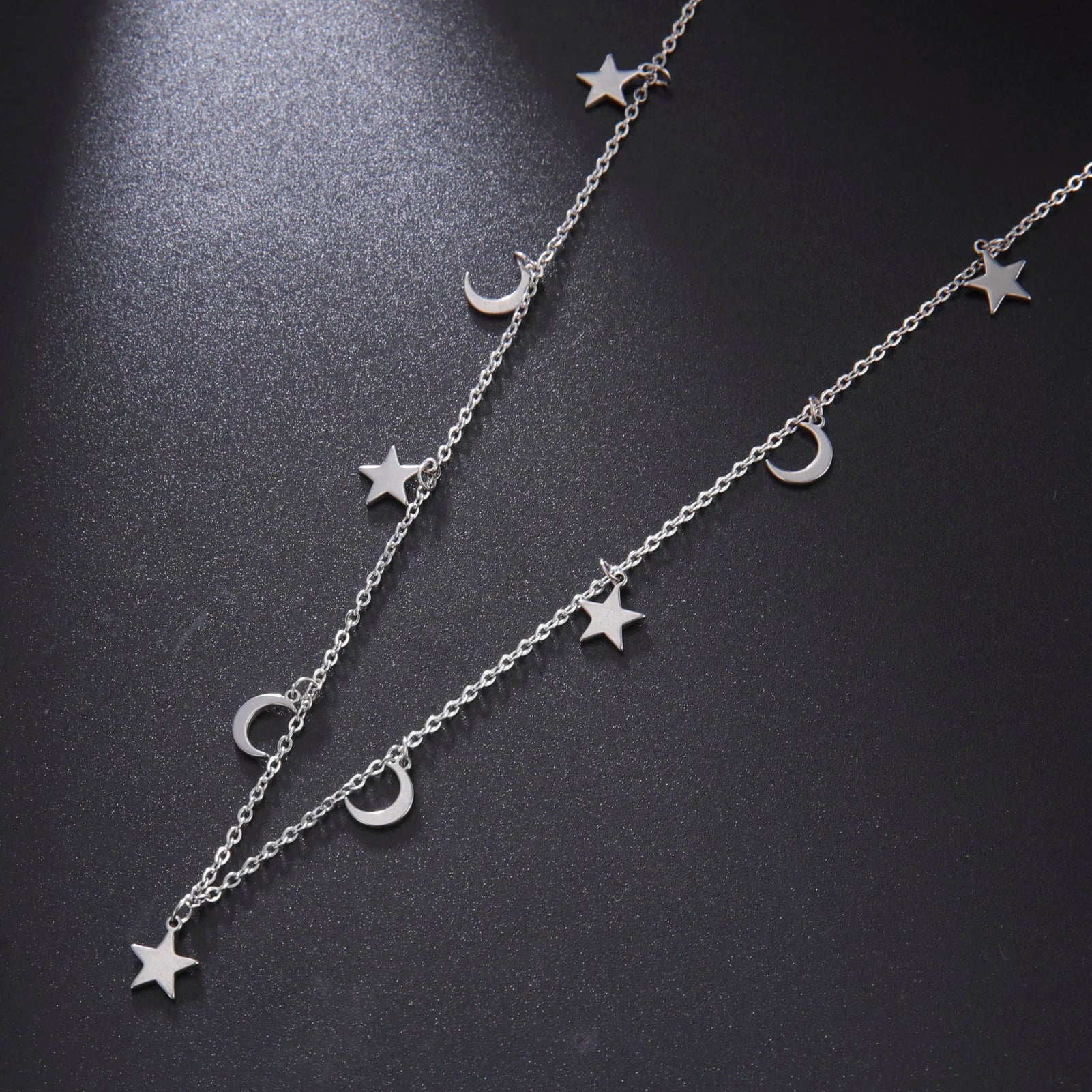 Moon & Star Pendant Necklace